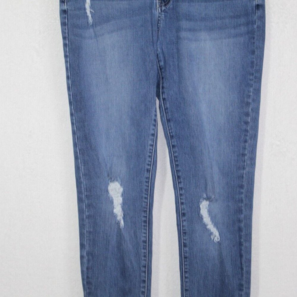 KanCan womens jeans size 11 light wash high rise stretch skinny leg distressed - Picture 4 of 10